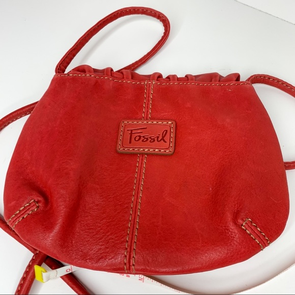 Fossil Red Leather Cross Body Bag - Picture 4 of 6